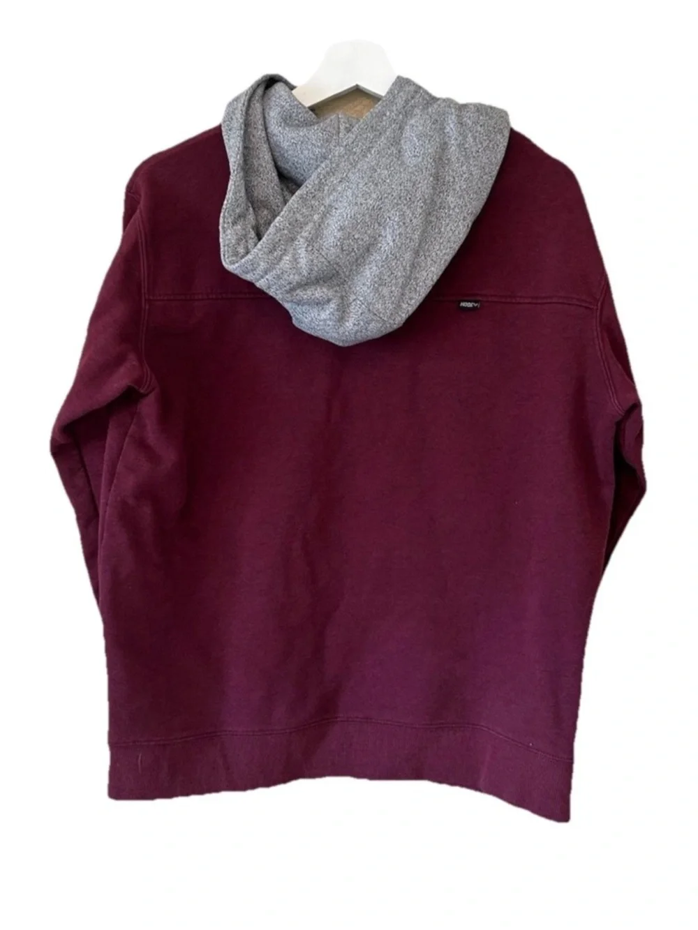 Hooey Men’s Maroon & Gray Two-Tone Pullover Hoodie Soze M - Picture 4 of 7
